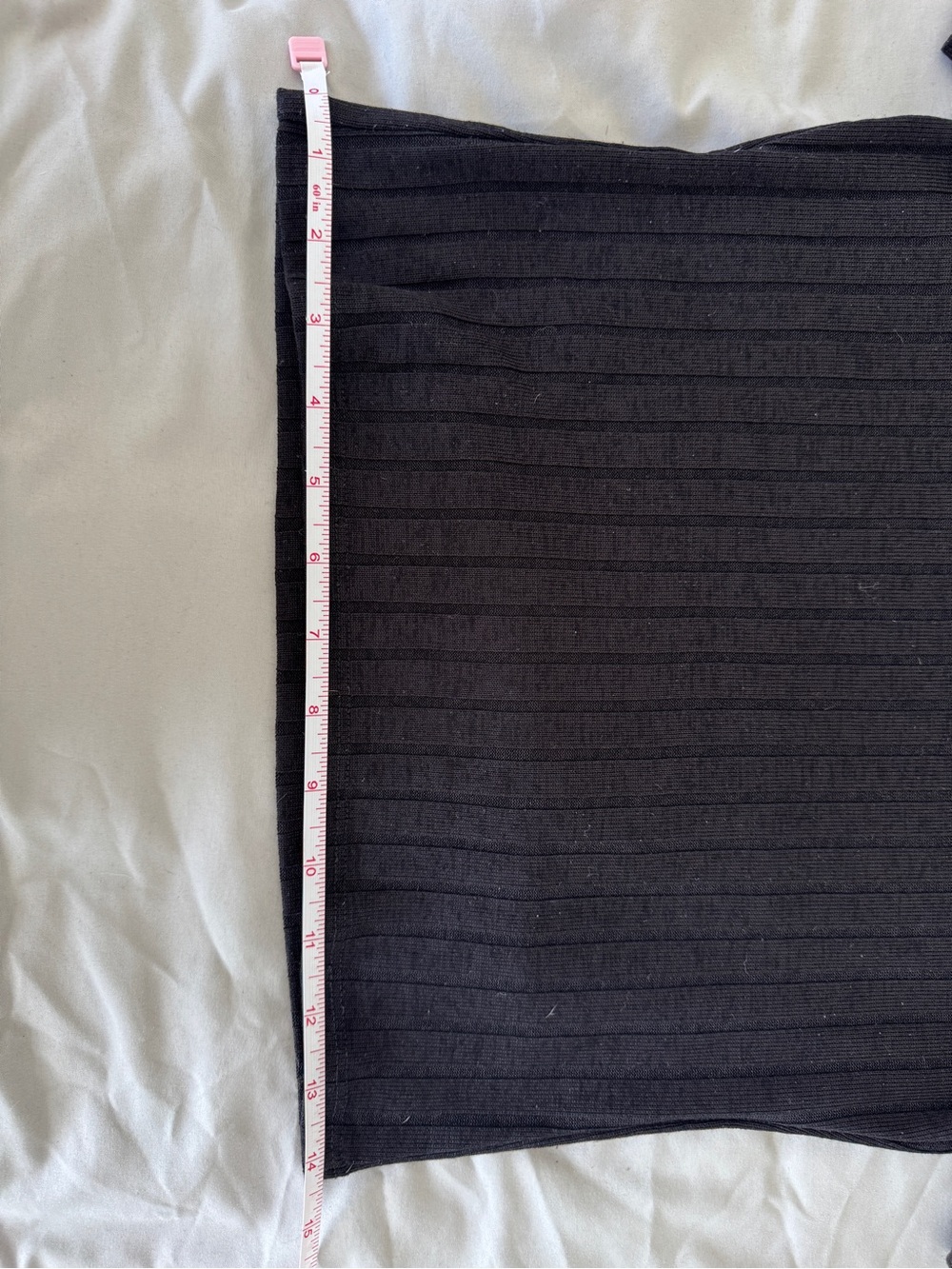 Zara Black Ribbed Off-Shoulder Top with Ruffle Edge - Picture 6 of 7